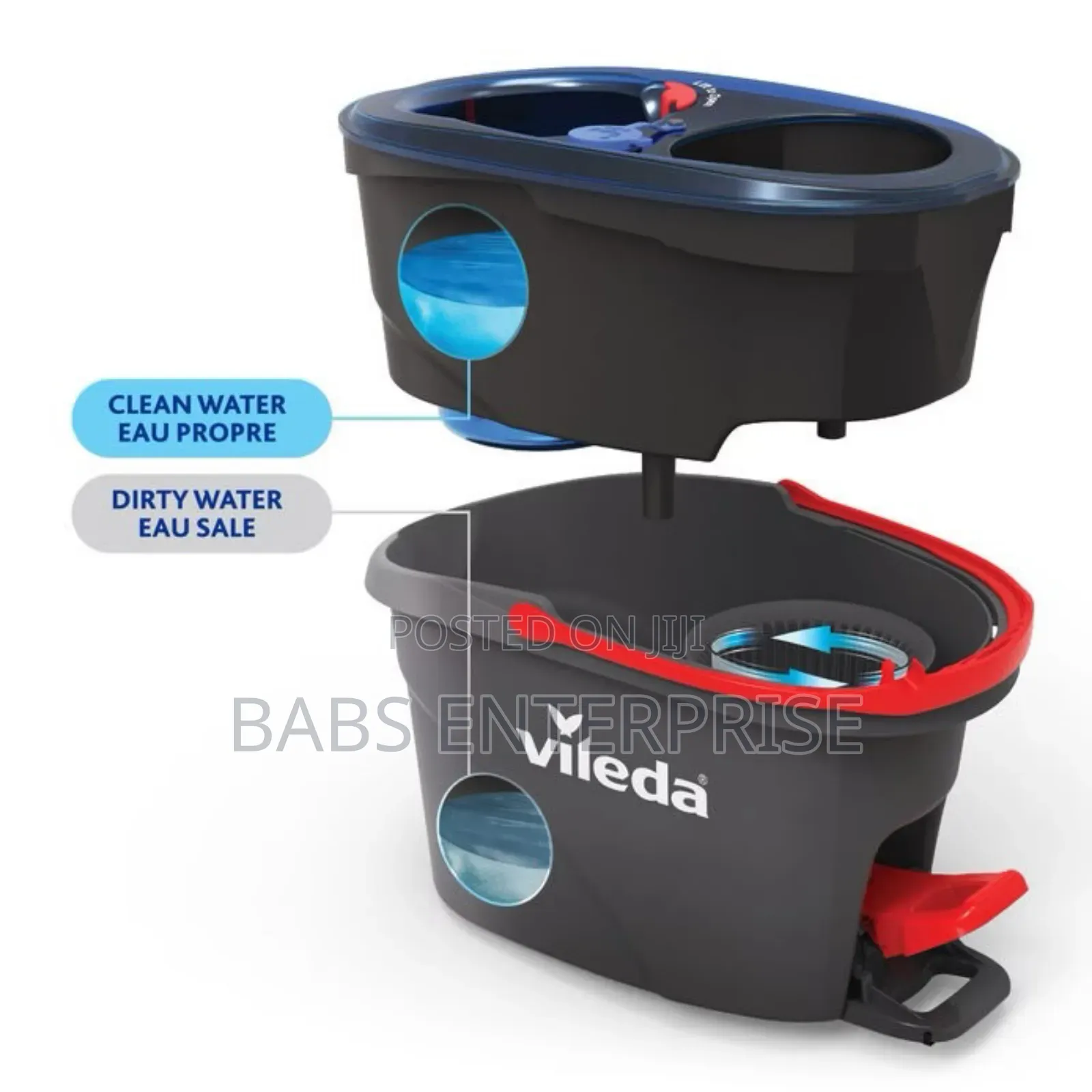 Vileda Rinseclean Spin Mope & Two Bucket System