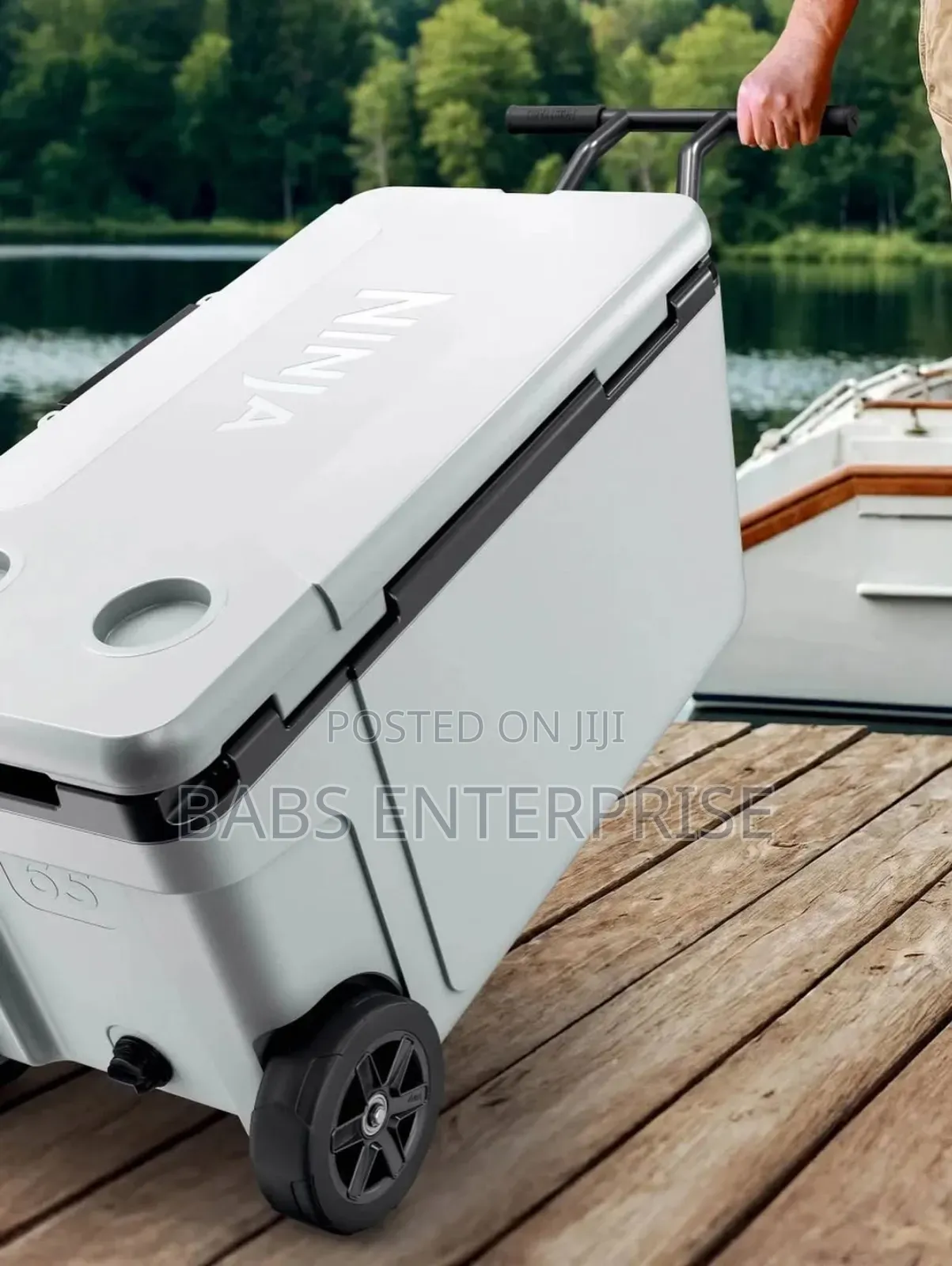 Ninja Frostvault 65qt/ 61l Wheeled Cooler With Dry Zone, Could White