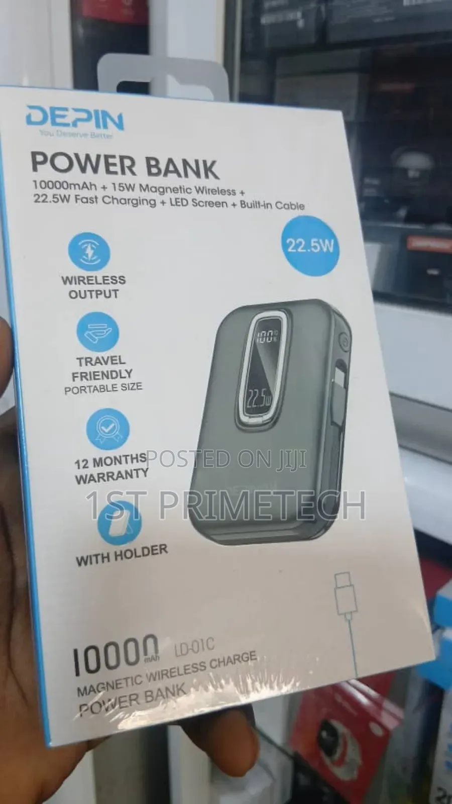 Depin 10,000 Mah Magnetic Wireless Power Bank