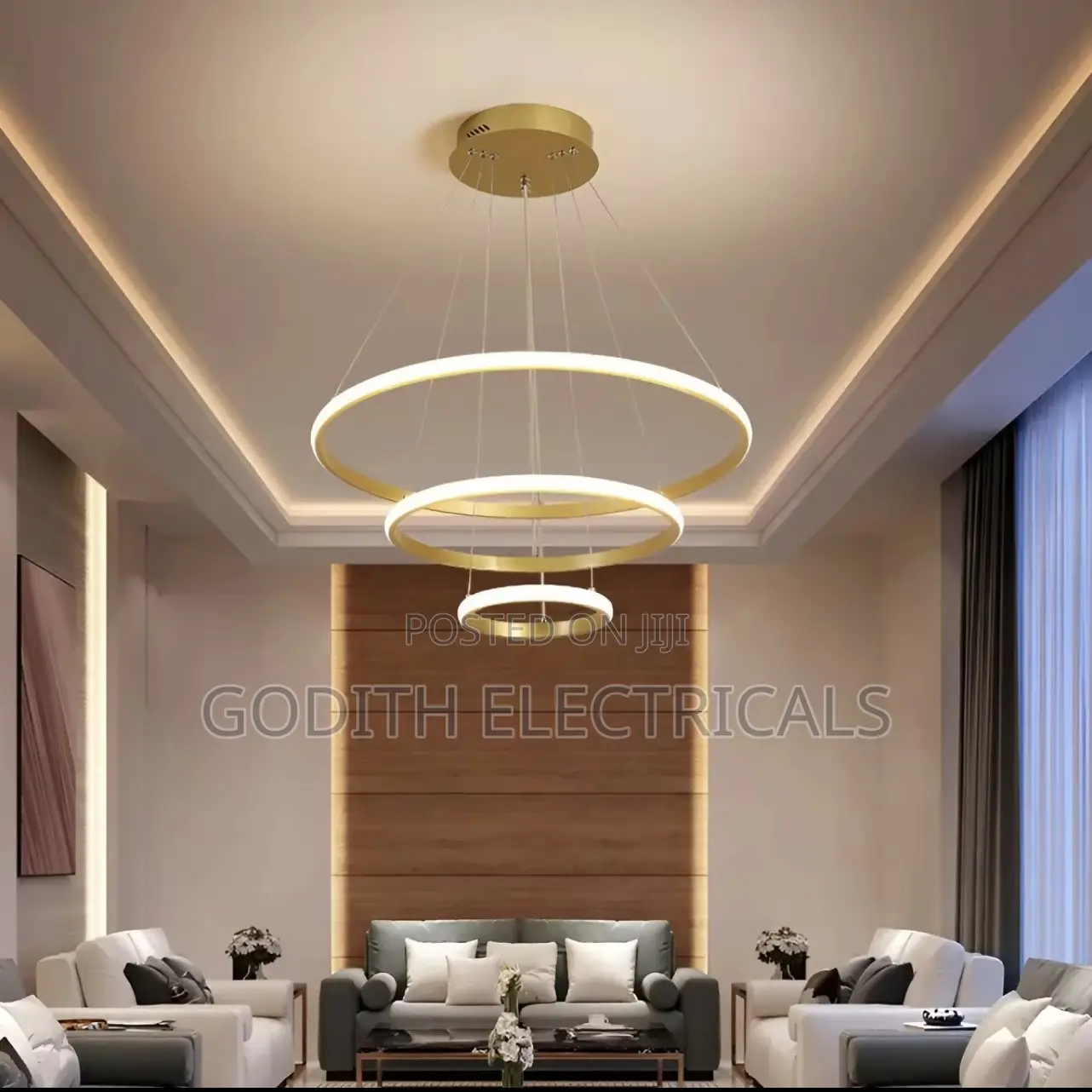 Gold Pendant Fixture Tricolor