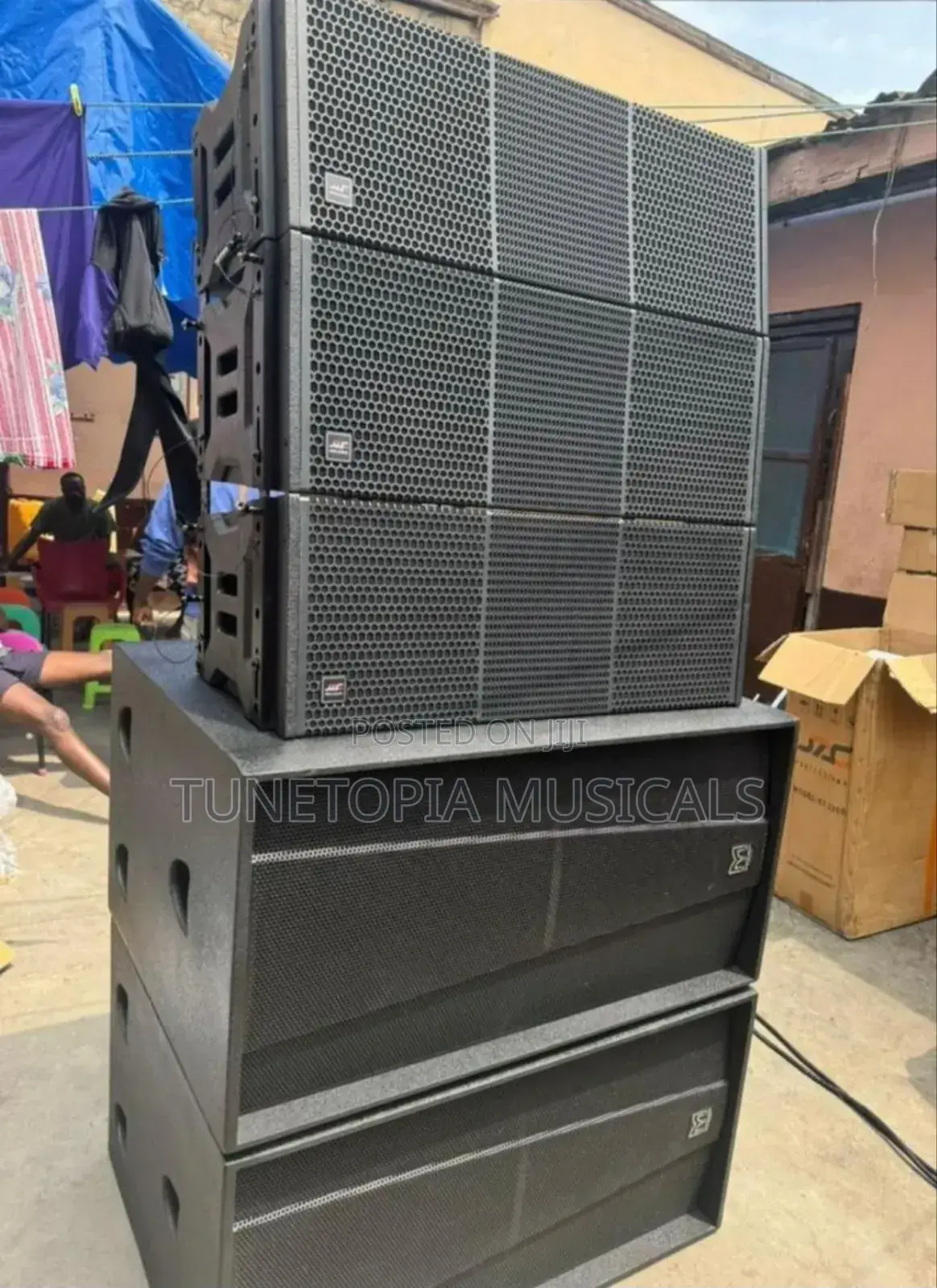 Martins Audio Pair Of Bass And 3pieces 12inches Jac Line Array