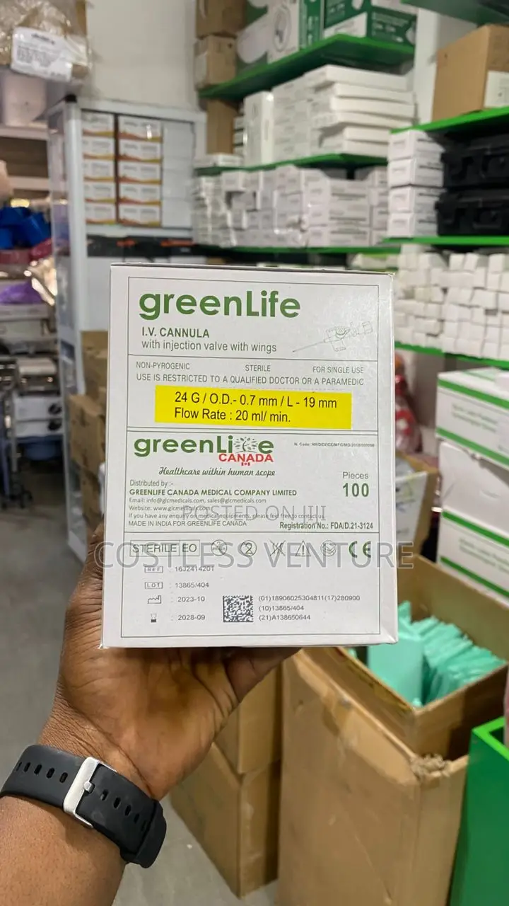 Greenlife I.V Cannula (24g) Yellow