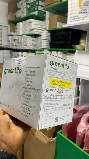 Greenlife I.V Cannula (24g) Yellow