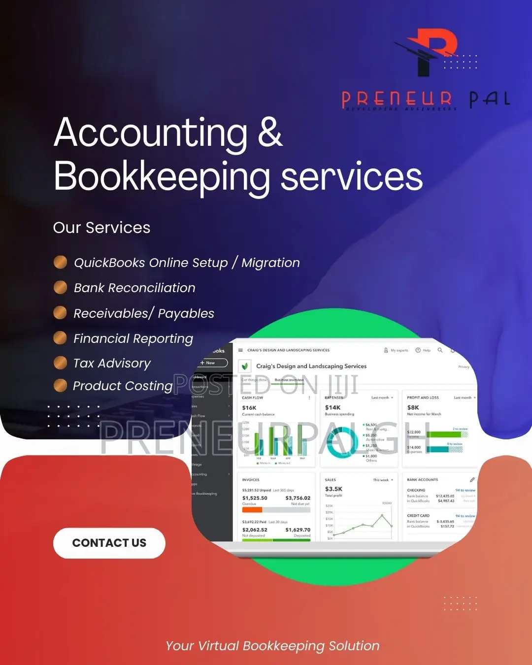 Quickbooks Online Remote Bookkeeping Service