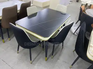 Marble Dining Table With 4 Chairs - Code (T101).