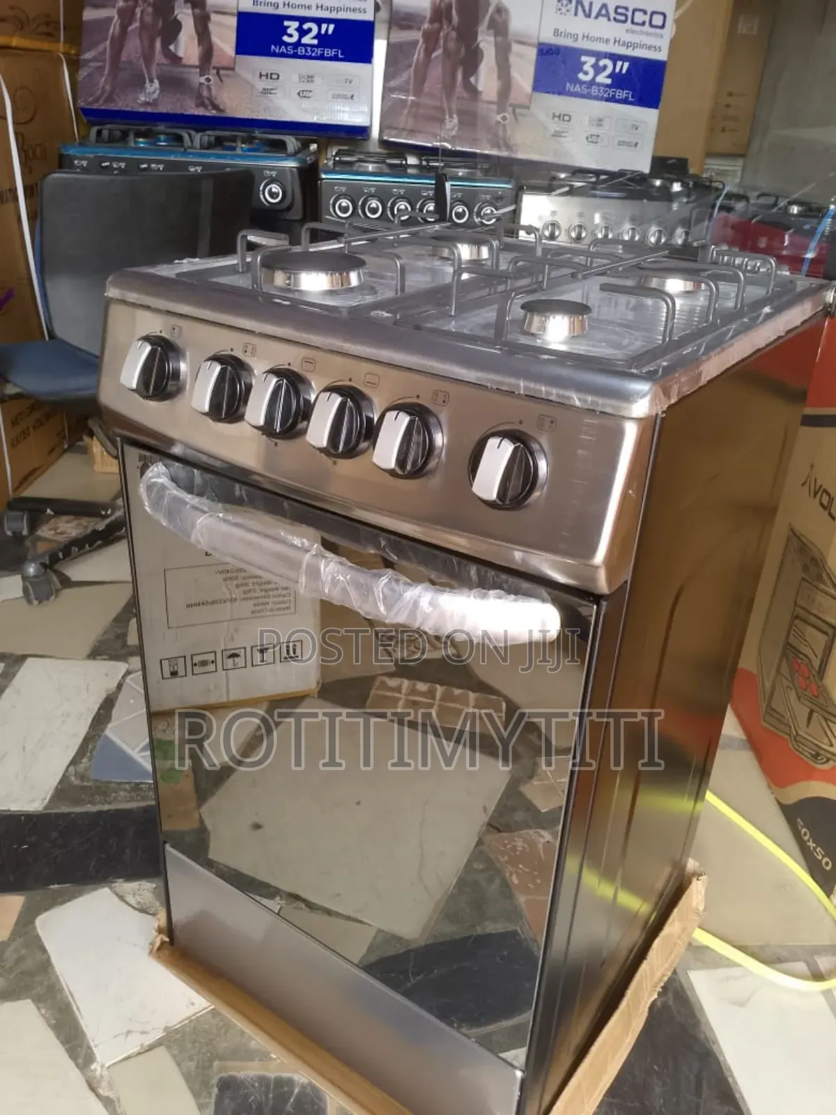 Stainless 4 Burner Mirror Finished Cooker