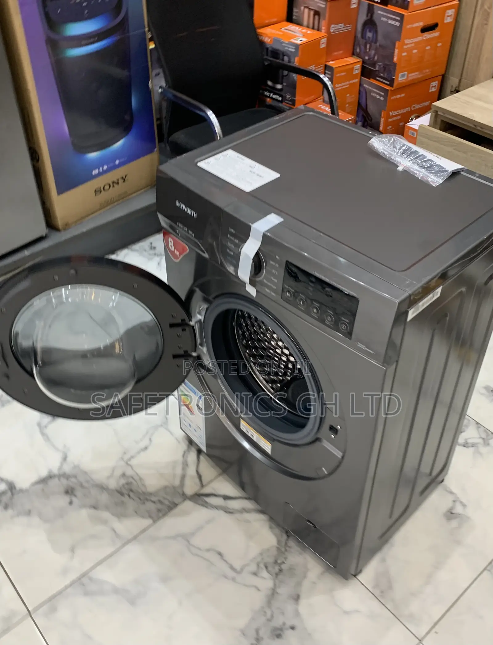 Kindly Shop Skyworth 8kg Fullyautomatic Grey Frontload Washer