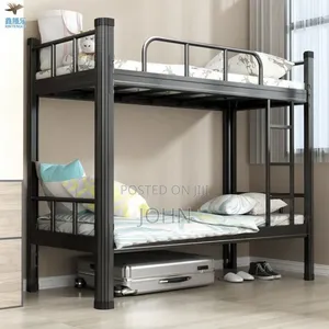 Metal Bunk Bed Black