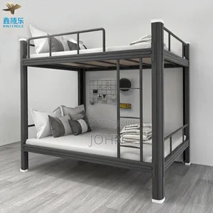 Metal Bunk Bed Black