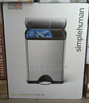 Simple Human Dual Compartment Step Can, 46l