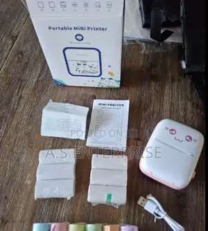 C9 Portable Mini Thermal Printer With 5 Paper Rolls