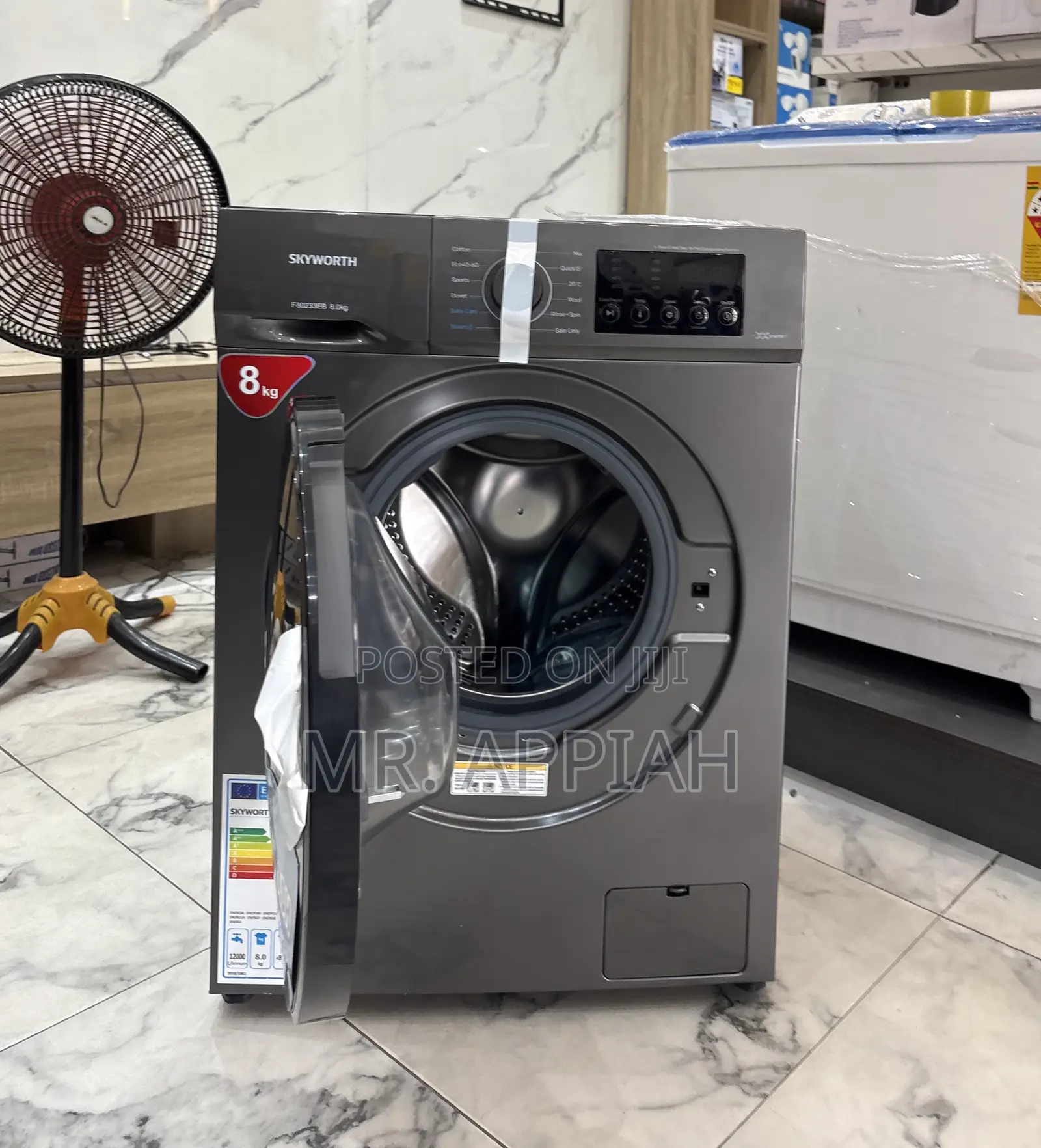Classic Skyworth 8kg Inverter Front Load Washing Machine(Gray) 