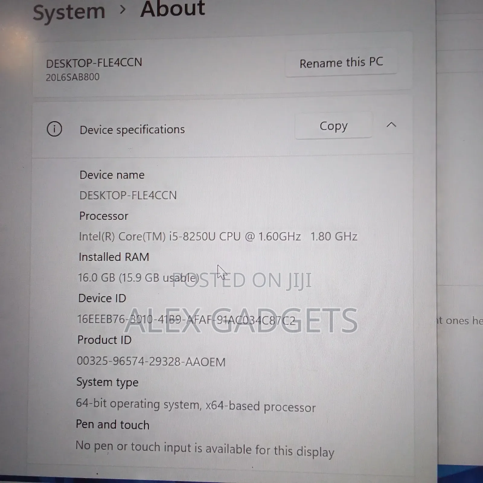 Laptop Lenovo ThinkPad T480 16GB Intel Core I5 SSD 256GB