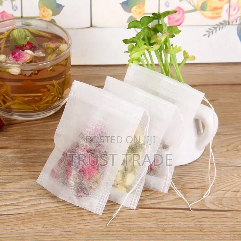 Empty Tea Bags - Non Woven, Draw String- 100pces/Pack