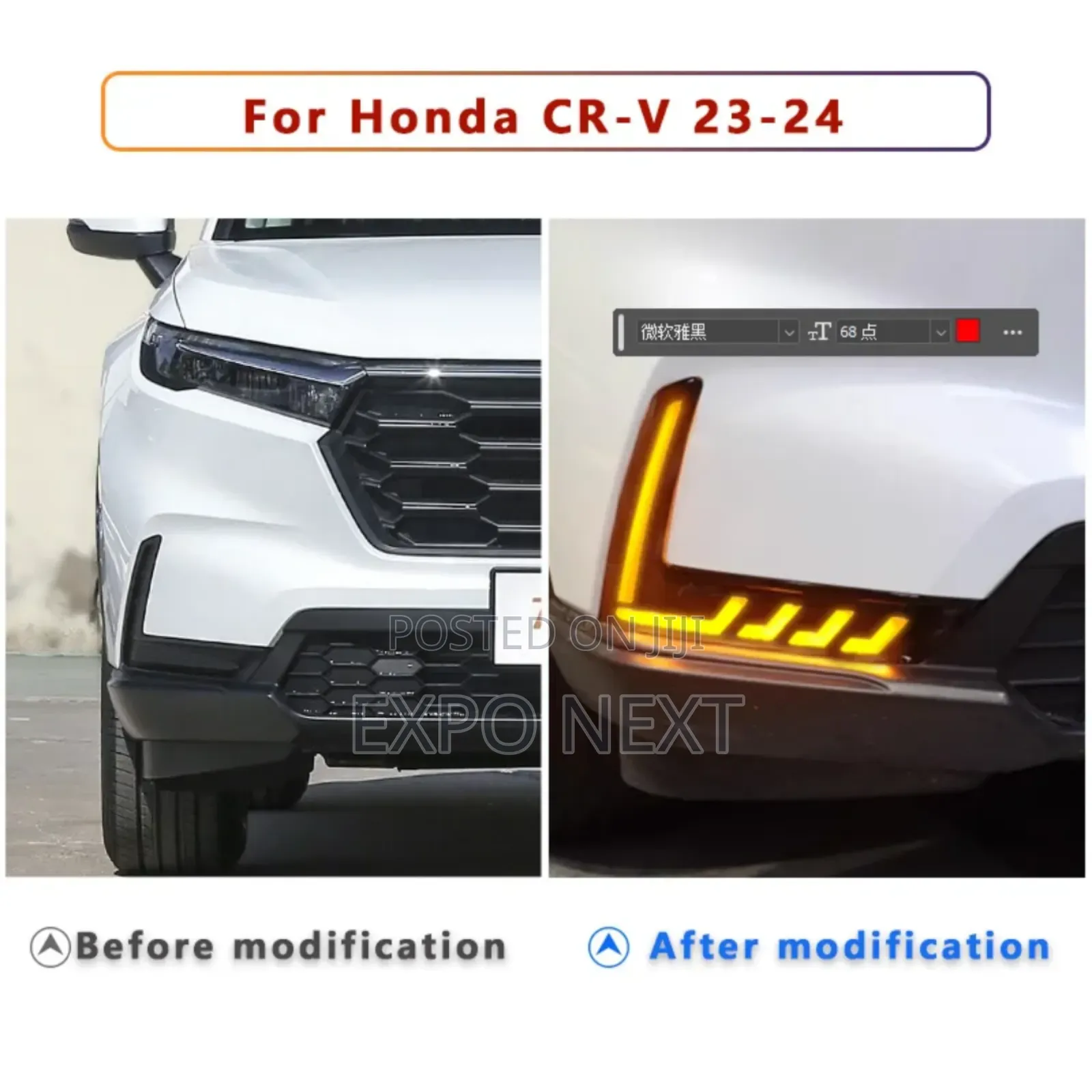 Honda Cr-v 2023-2024 Car Led Daytime Running Light Foglight