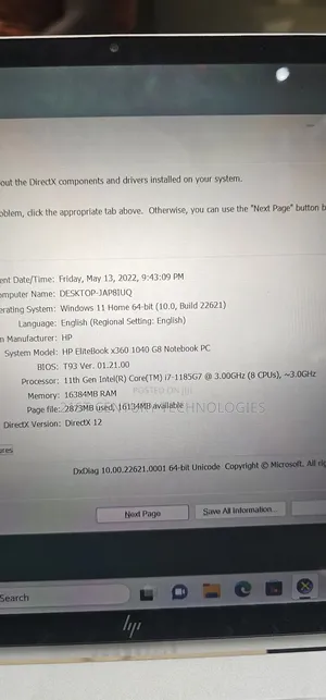 Laptop HP EliteBook x360 1040 G9 16GB Intel Core i7 SSD 512GB