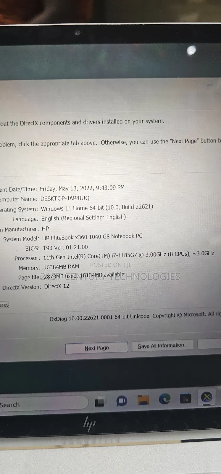 Laptop HP EliteBook x360 1040 G9 16GB Intel Core i7 SSD 512GB