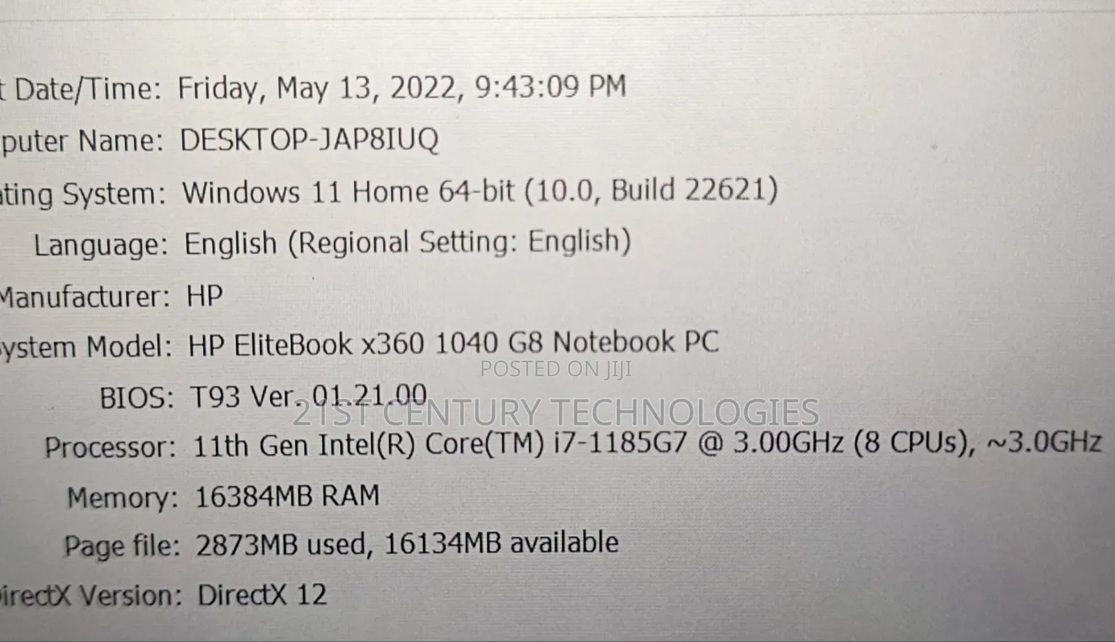 Laptop HP EliteBook x360 1040 G9 16GB Intel Core i7 SSD 512GB