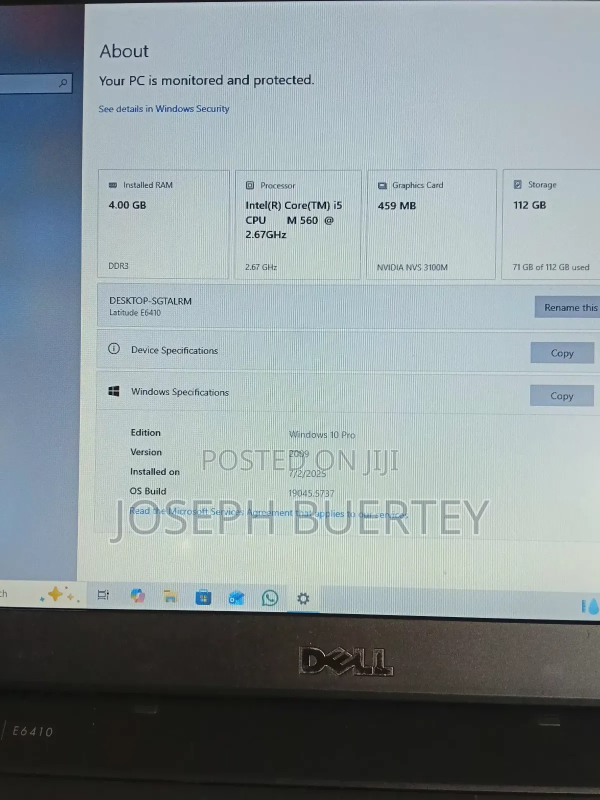 Laptop Dell Latitude E6410 4GB Intel Core i5 SSHD+SSD 128GB