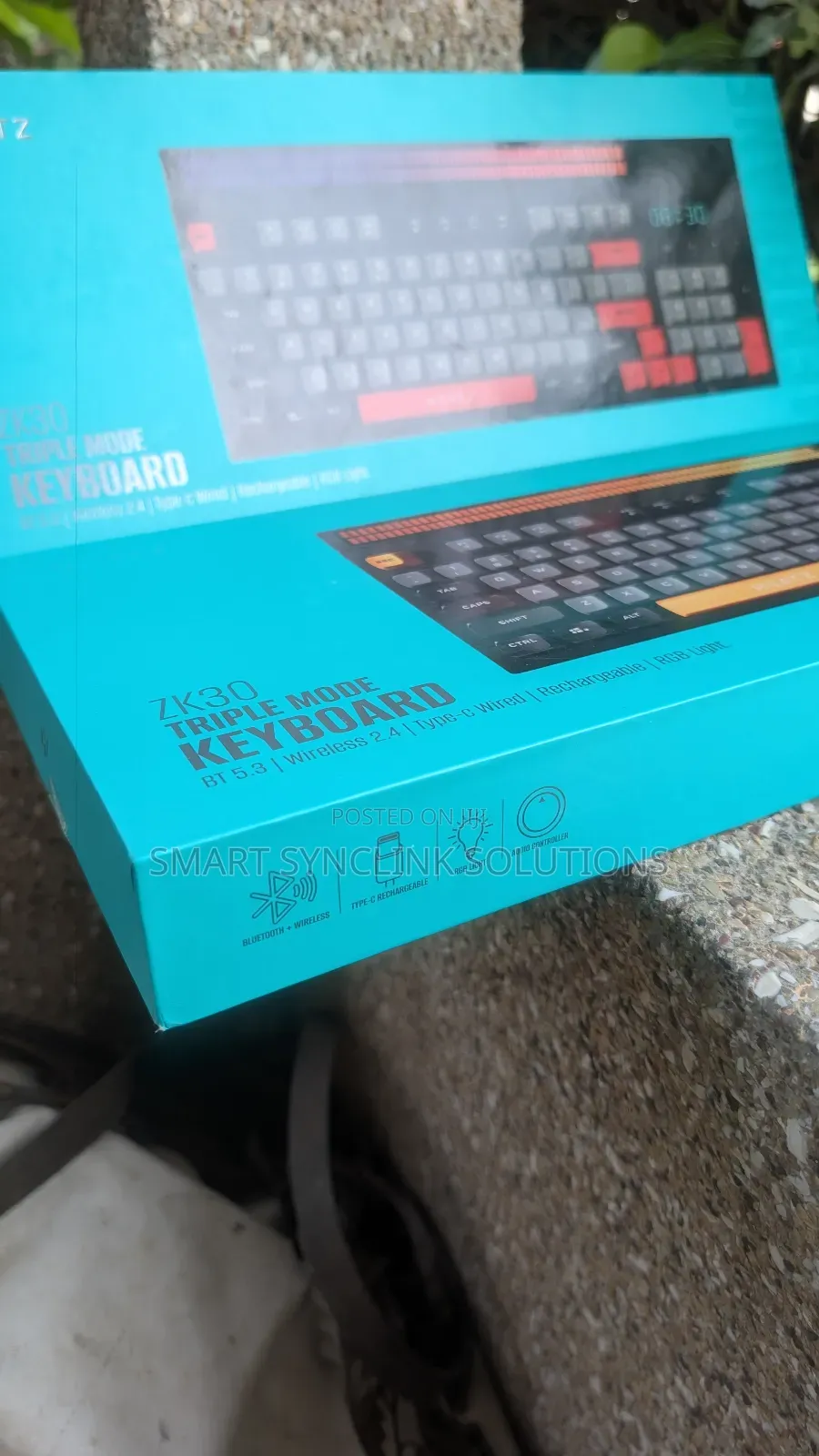 Rechargeable RGB Keyboard With Bluetooth, Wireless 2.4 Type-C Wired