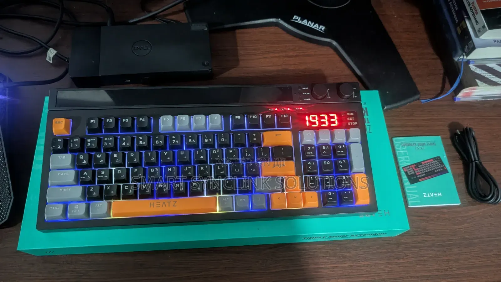 Rechargeable RGB Keyboard With Bluetooth, Wireless 2.4 Type-C Wired