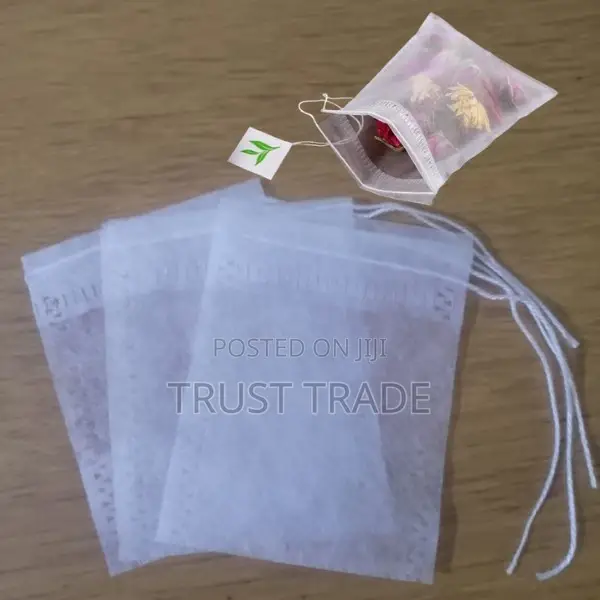 Empty Tea Bags - Corn Fibre - Drawstring 100 Pces/Pack