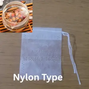 Empty Tea Bags - Corn Fibre - Drawstring 100 Pces/Pack