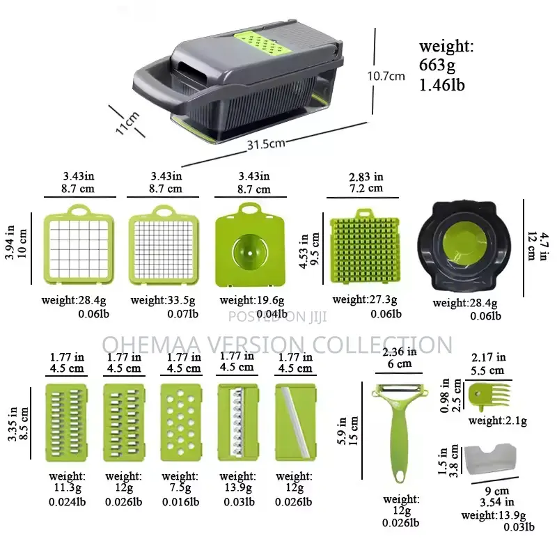 16pcs Vegetable Cutter