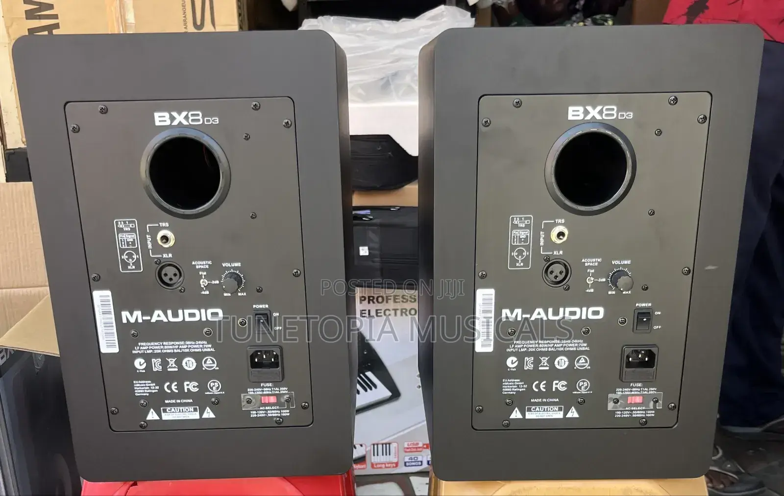 M-audio Bx8 D3 8" Powered Studio Reference Monitors.