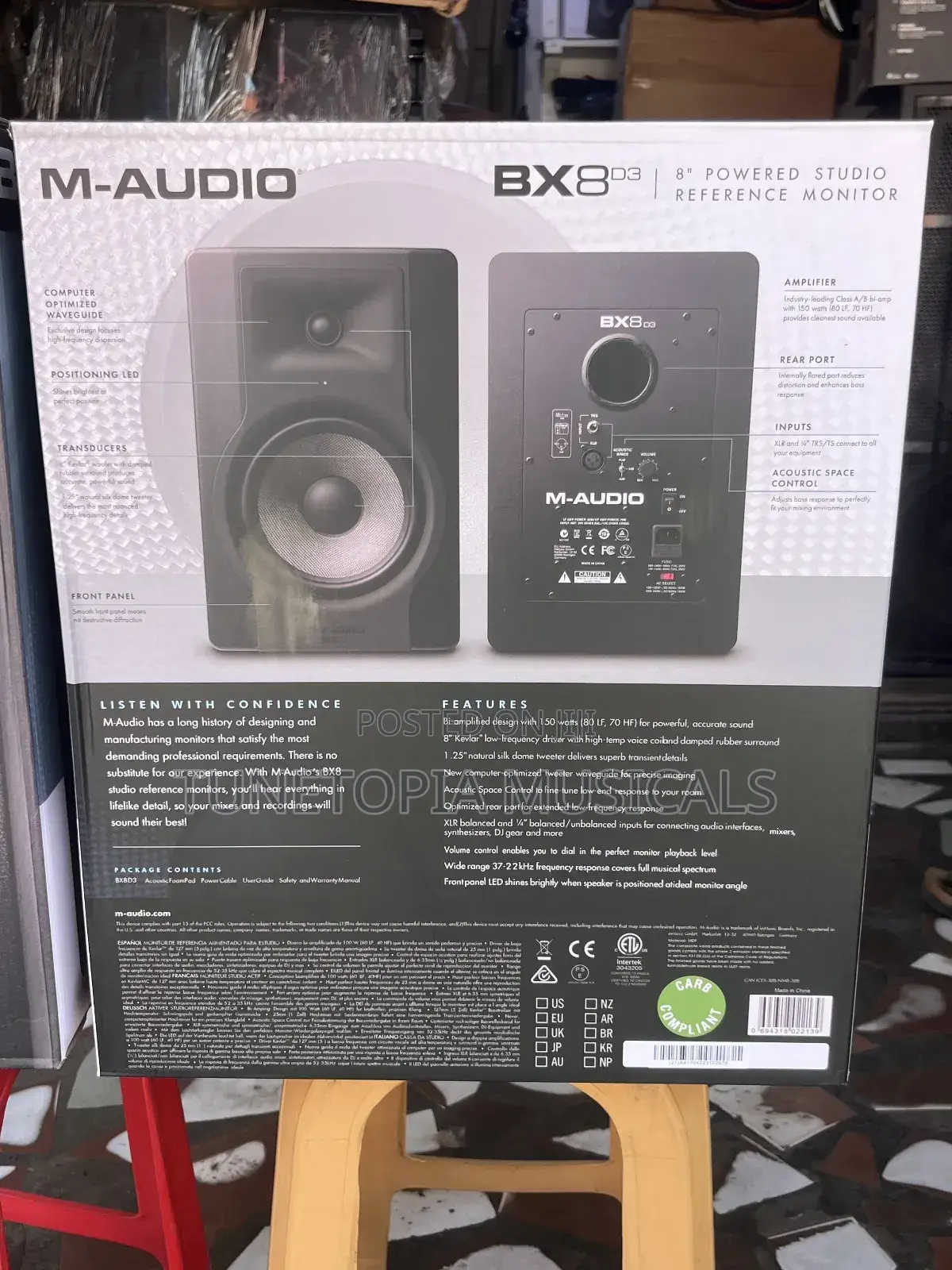 M-audio Bx8 D3 8" Powered Studio Reference Monitors.