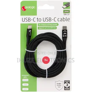 60watt Usb-C to Usb-C Charging/Data Braided Cable (3meters Long)