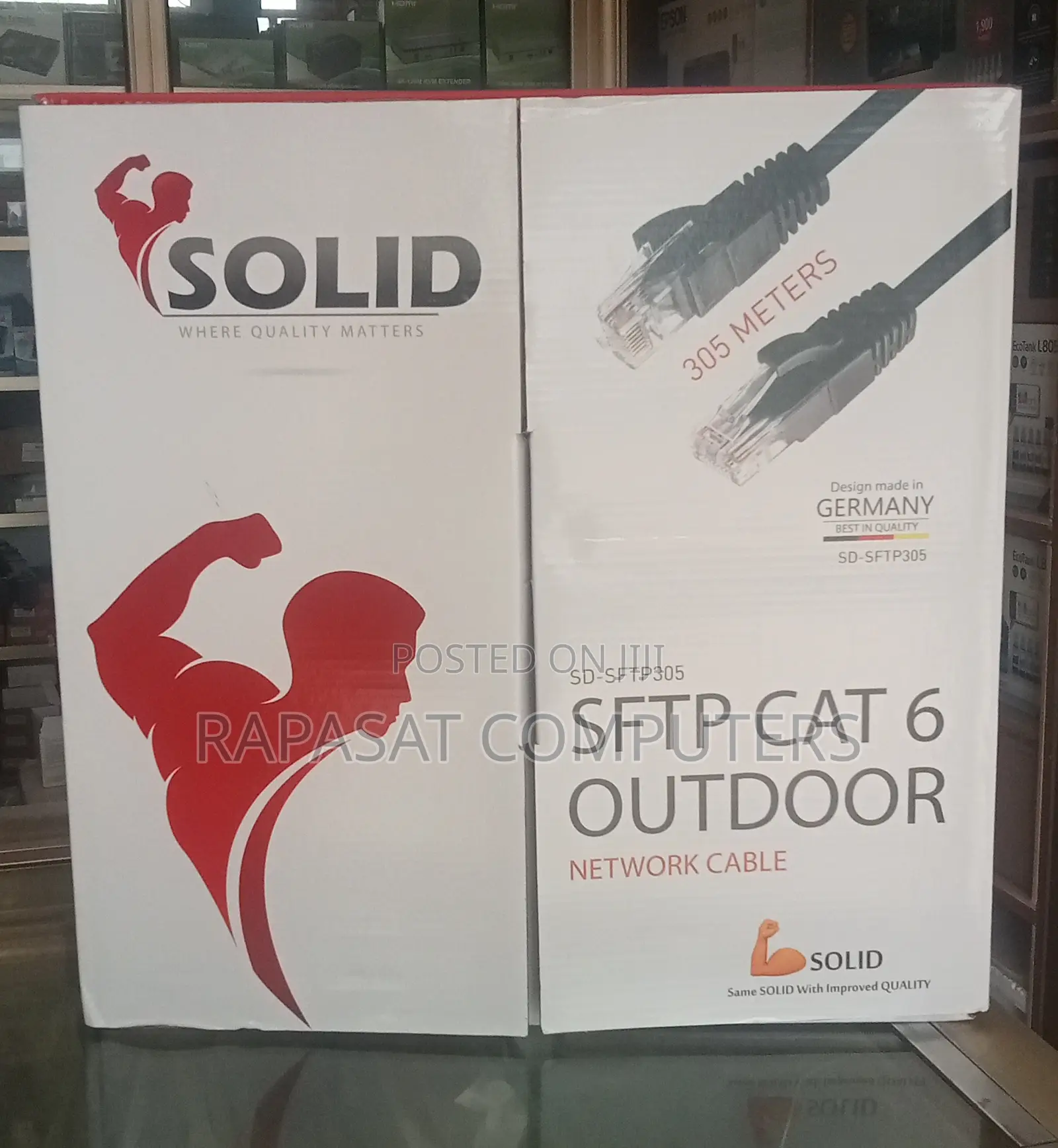 Solid Cat 6 Sftp Outdoor Cable 305m