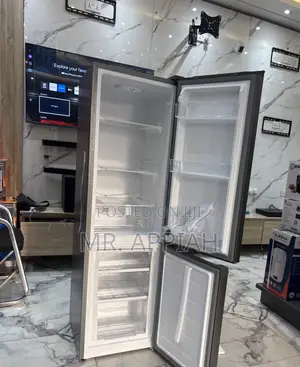 Unique Zara-260bf Bottom Mount Freezer Electric Fridge(Gray) 