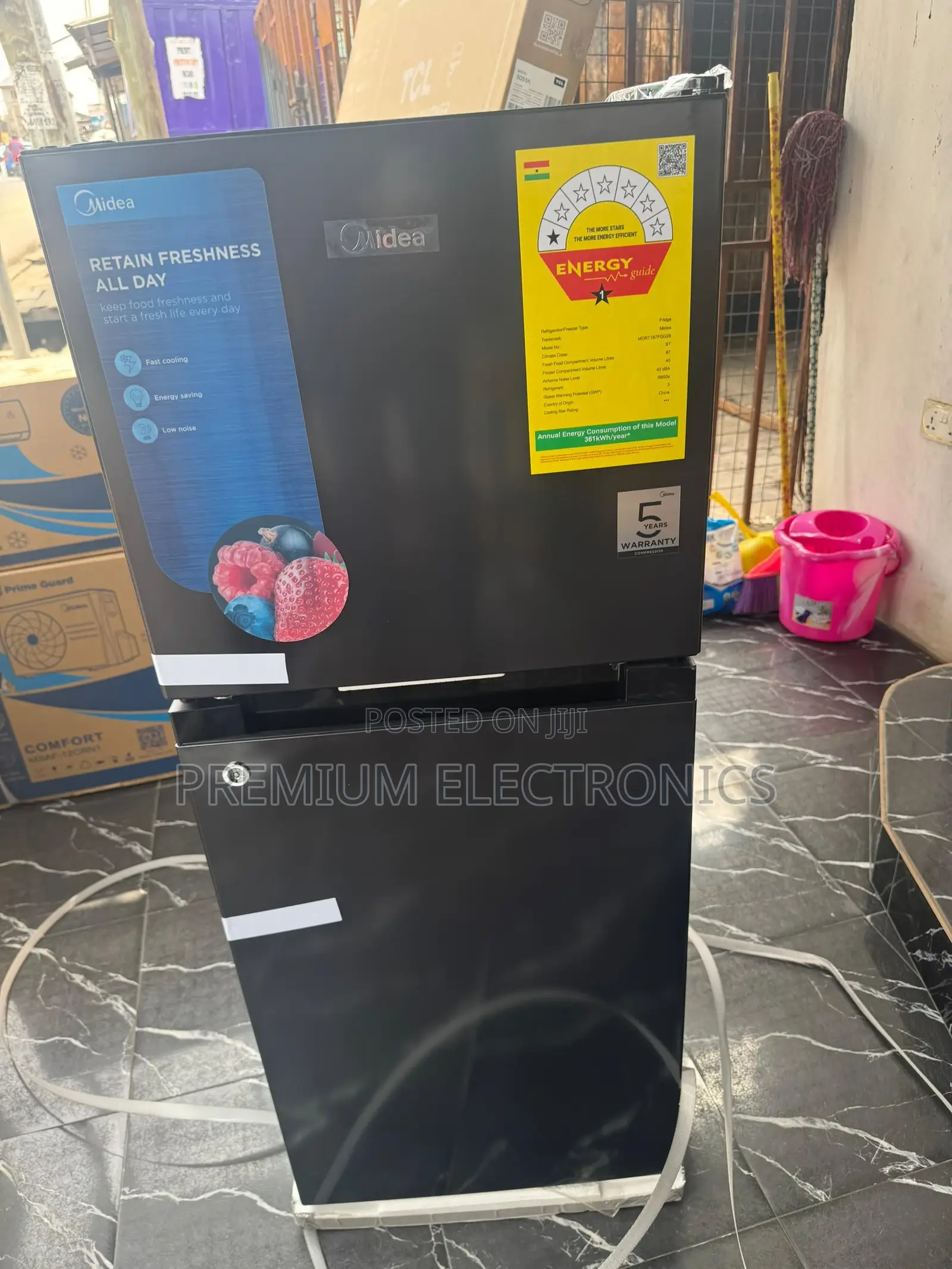 Midea 128ltrs Double Door Top Mount Fridge | No Frost