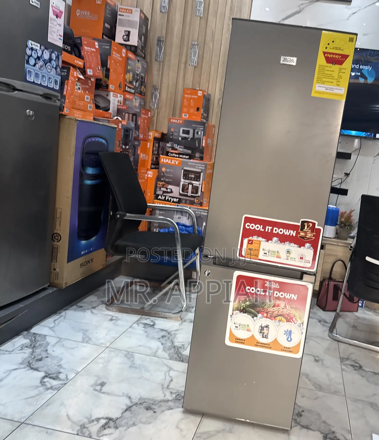 Super Cooling Zara 260bf Bottom Mount Freezer Fridge 
