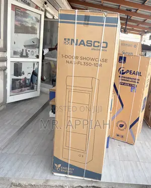 Unique Nasco Nas-Fl350-1dr Single Door Electric Fridge(Gray)Glass