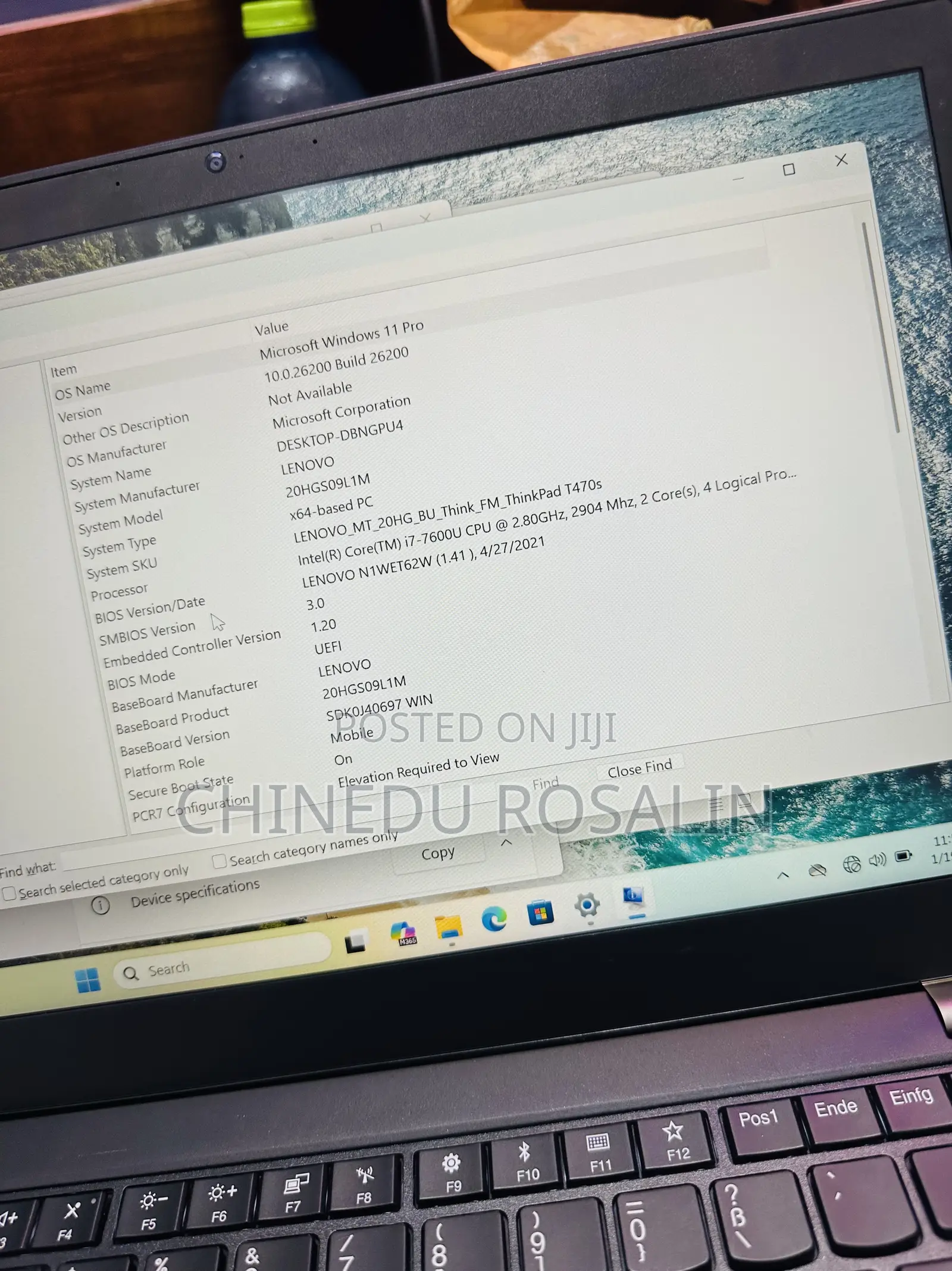 Laptop Lenovo ThinkPad T470s 16GB Intel Core I7 SSD 512GB