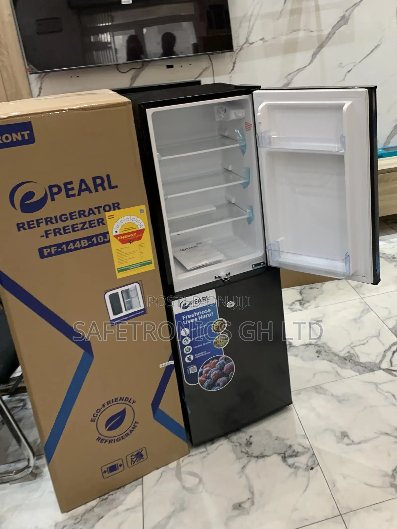 Authentic Sealed Pearl Grey Top Mount Pf-144 Electric 2 Doors Fridge