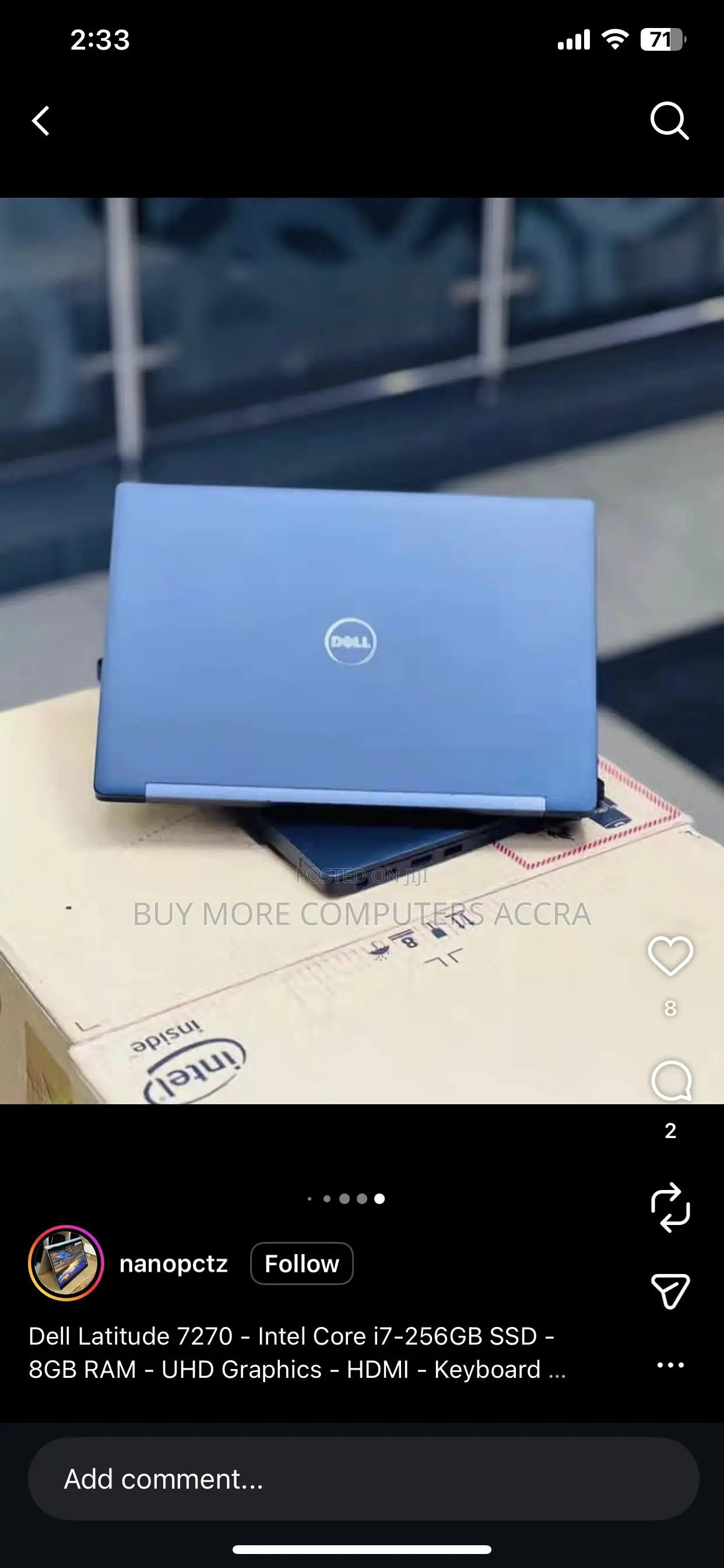 Laptop Dell Latitude 7280 8GB Intel Core i5 SSD 256GB