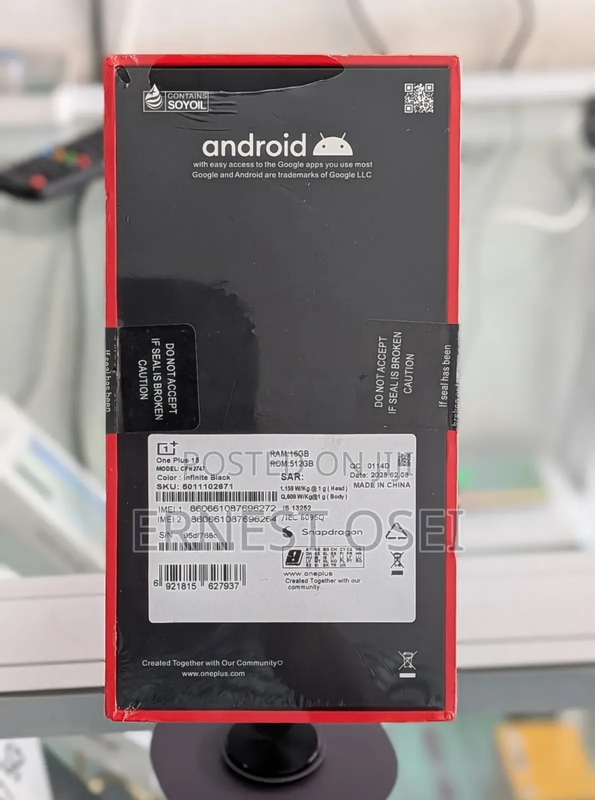 New OnePlus 15 512 GB Black