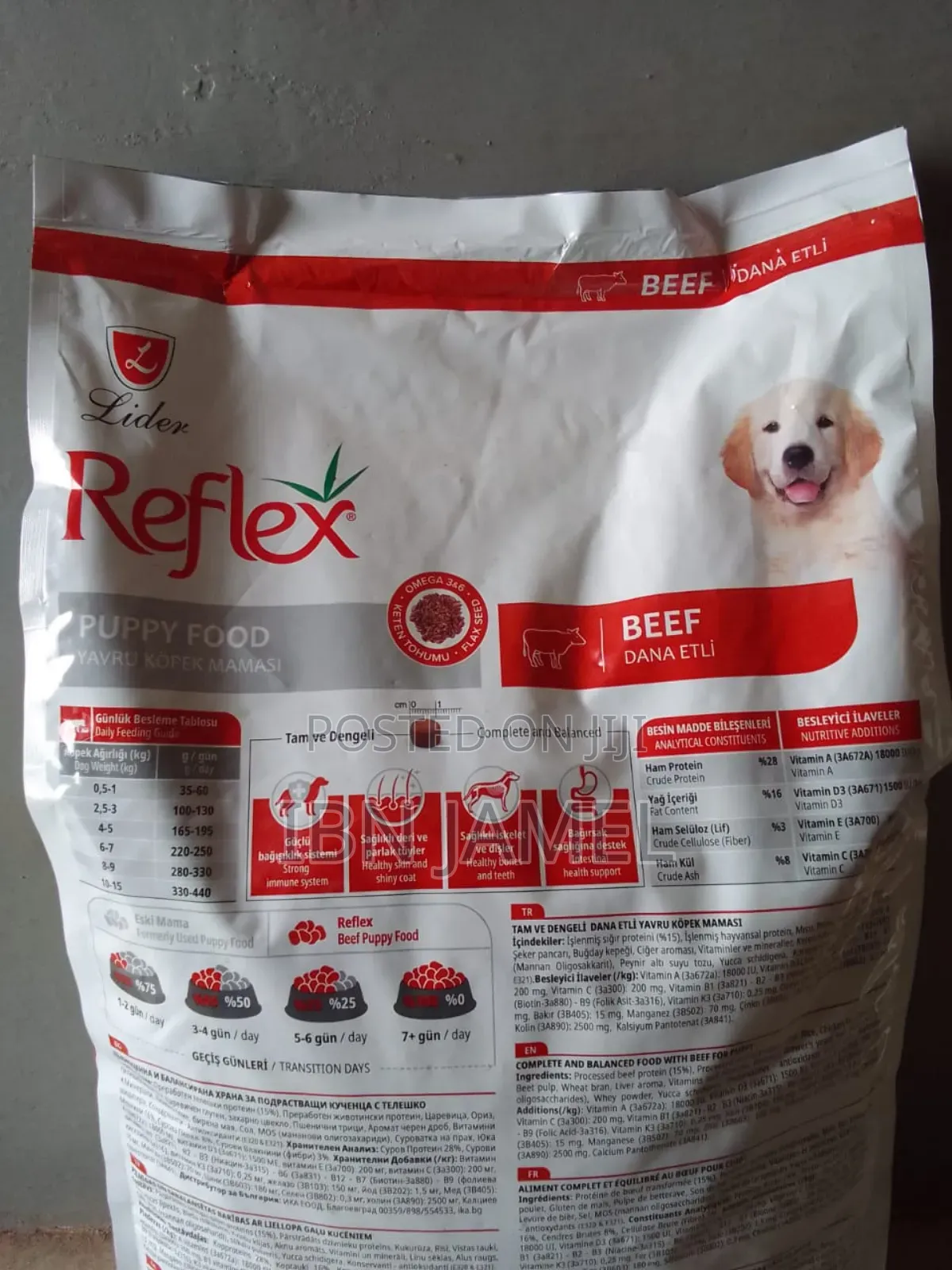 Reflex Puppy Dog Food.