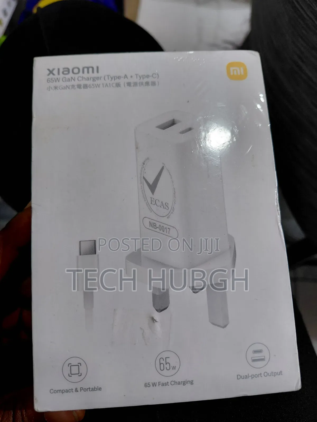 Xoaomi 65w Gan Charger (Type -a + Type -C )