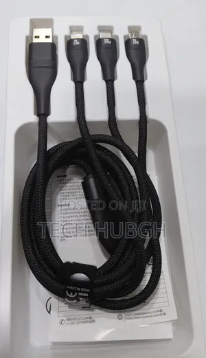 Baseus Two- For- Three Fast Charging Cable ( U+ C to M+ L+ C 100w )