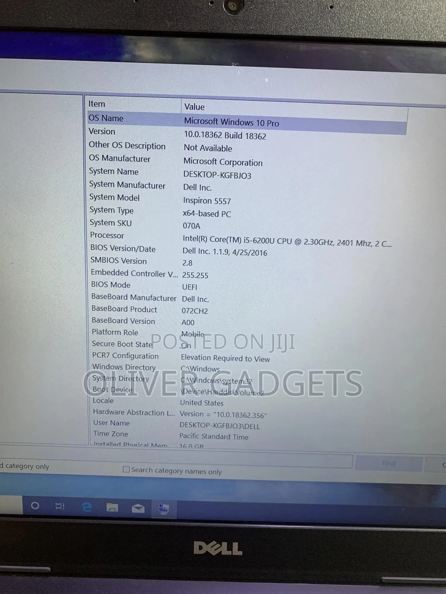 Laptop Dell Inspiron 5558 16GB Intel Core i5 SSD 256GB