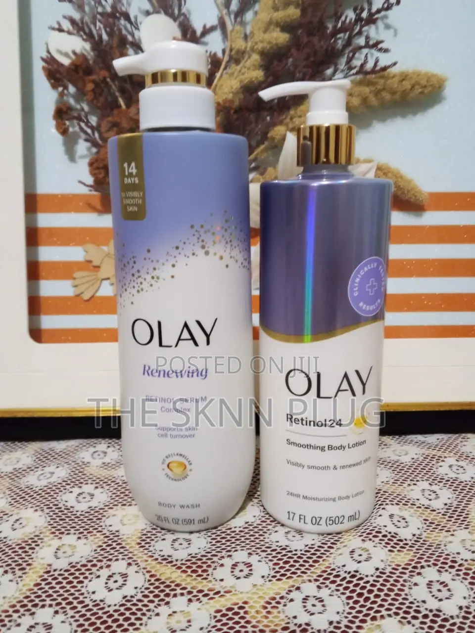 Olay Retinol Body Wash and Body Lotion