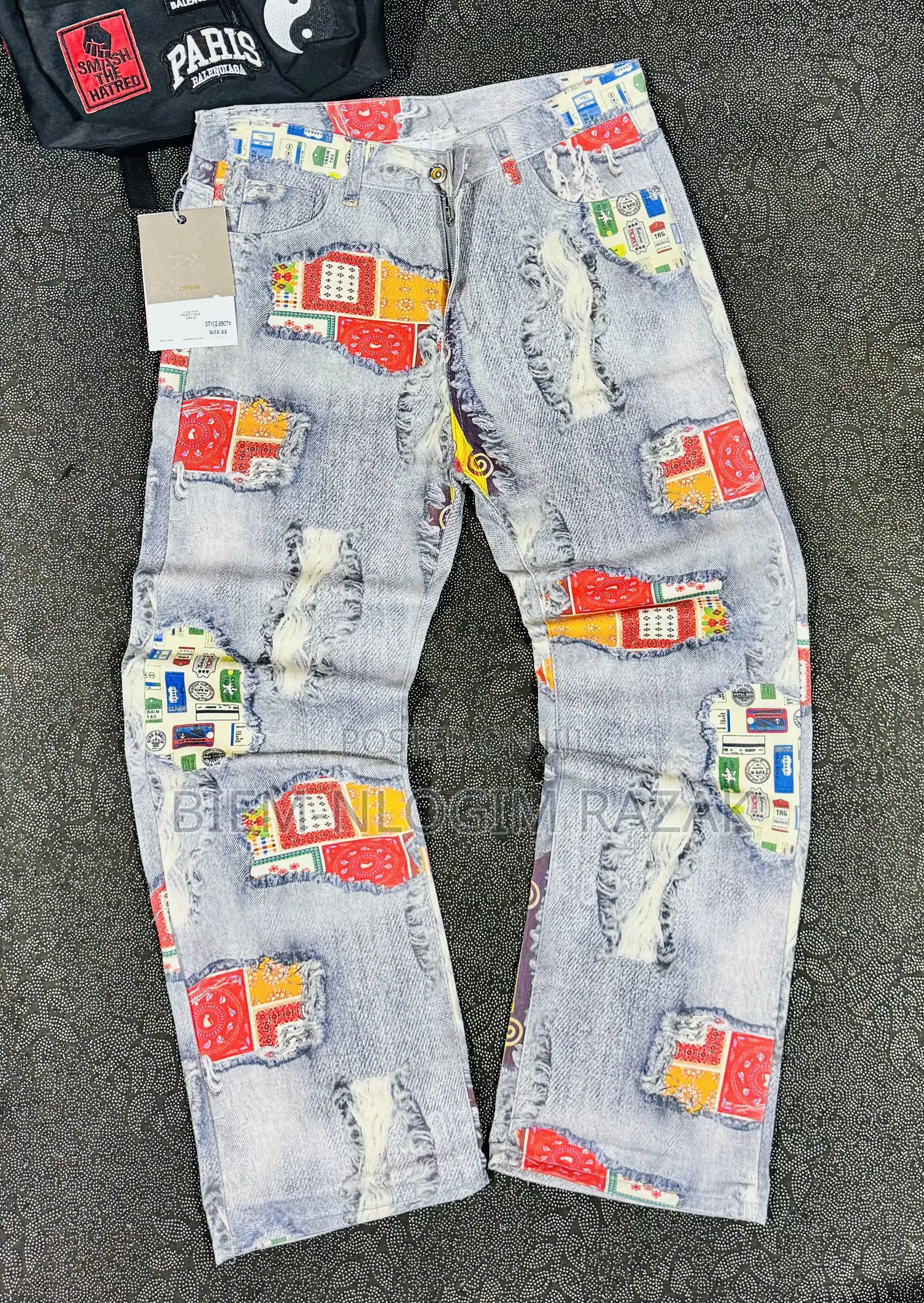 Topmost Quality Amiri N Balenciaga Baggy Jeans Available in Stock
