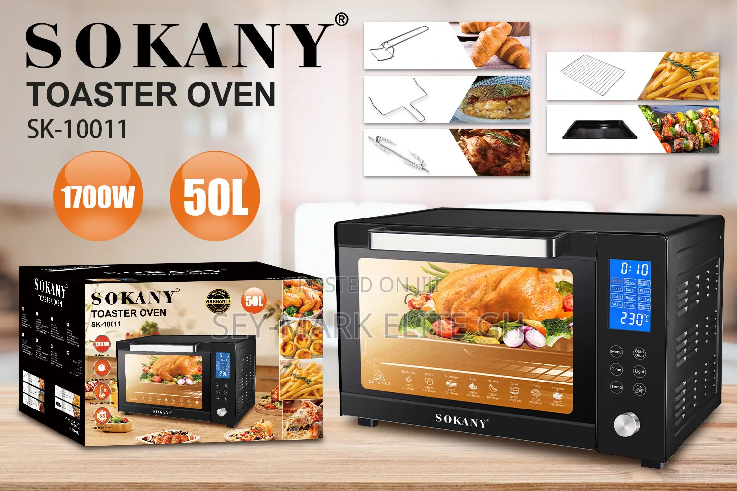 50l Sokany Digital Toaster Oven