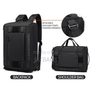 3-in-1- Black Hand Shoulder Laptop Backpack (Free Delivery)