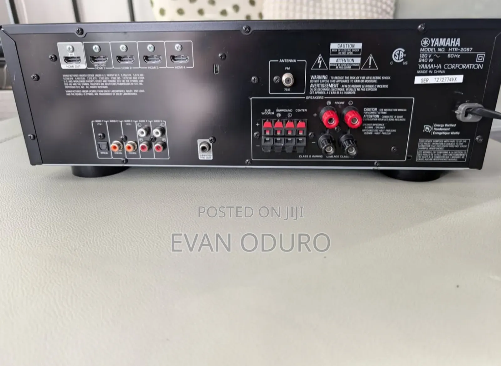 Powerful Yamaha Avr Home Theater 5.1 Bluetooth,Usb,Radio,Dvd,Optica