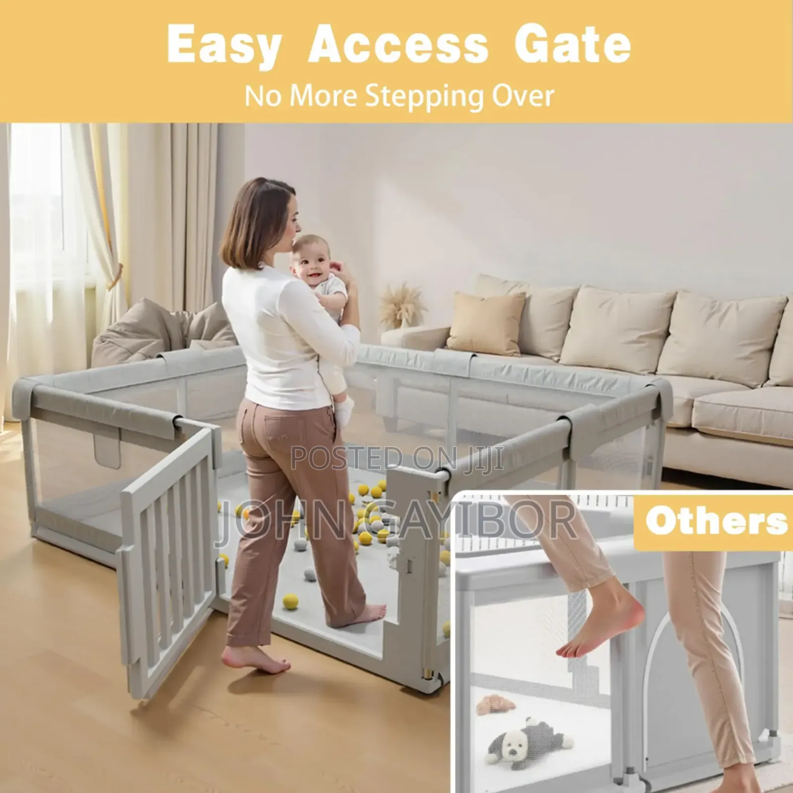 180*200cm Quality Baby Playpen With Plastic Door +Balls+Pull Ring+Bag